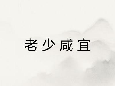 老少咸宜