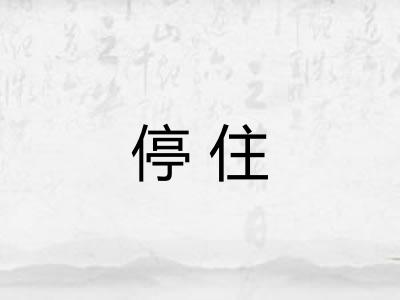 停住