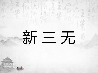 新三无