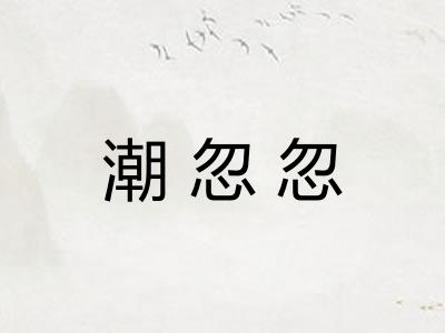 潮忽忽