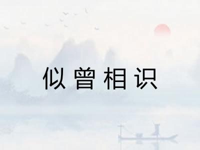 似曾相识