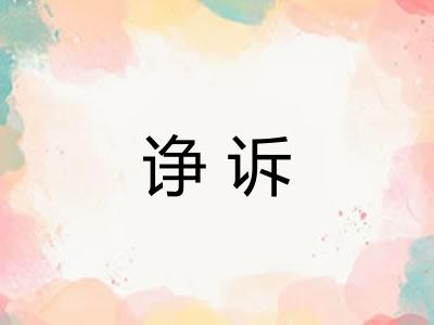 诤诉