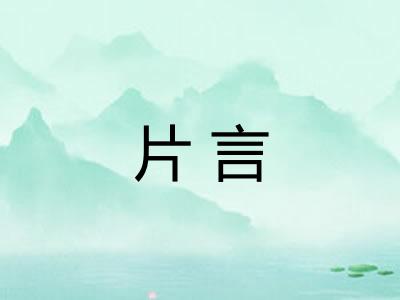 片言