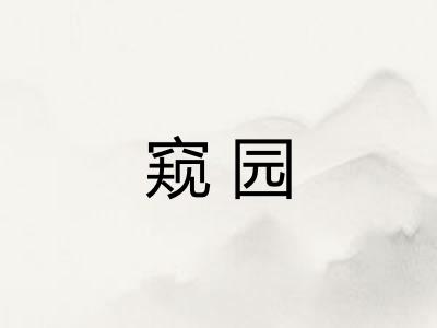 窥园