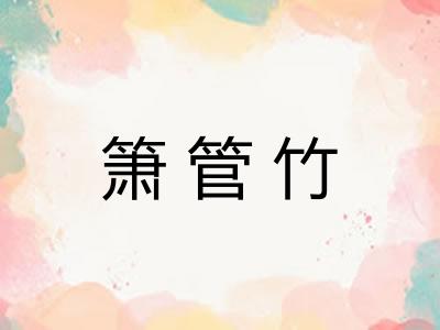 箫管竹 箫管竹