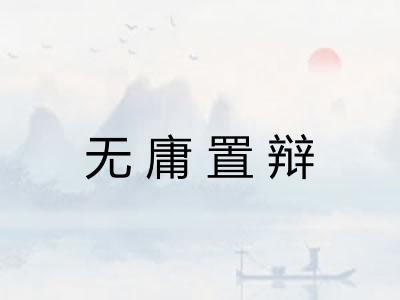 无庸置辩
