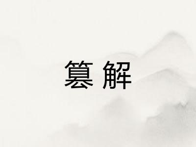 篡解