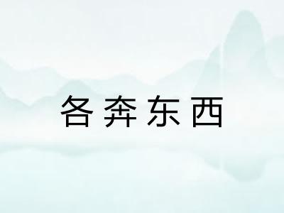 各奔东西