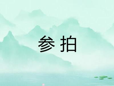 参拍