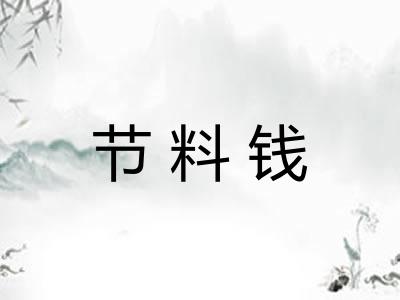 节料钱