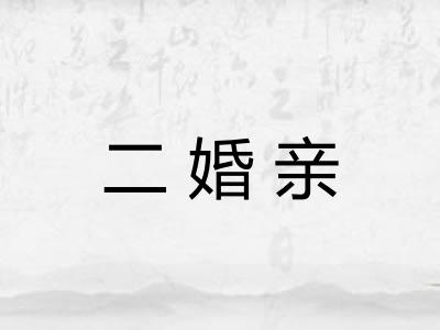 二婚亲 二婚亲