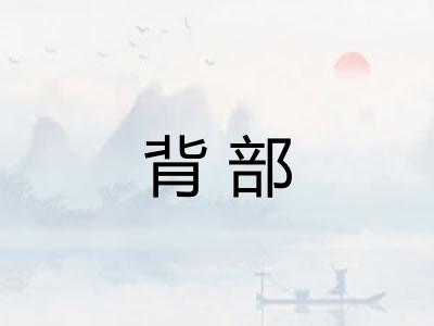 背部