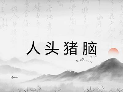 人头猪脑 人头猪脑
