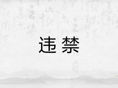 违禁
