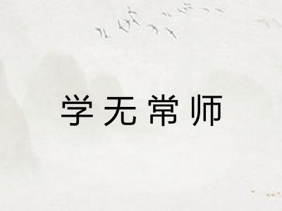 学无常师