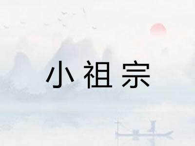 小祖宗 小祖宗