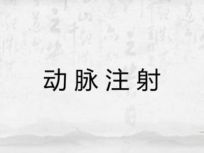 动脉注射