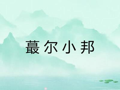 蕞尔小邦 蕞尔小邦