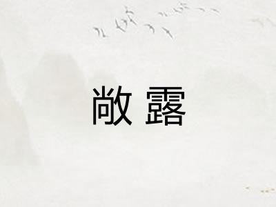 敞露
