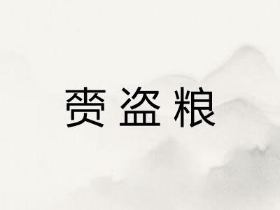 赍盗粮