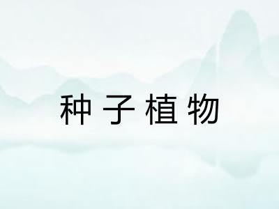 种子植物 种子植物