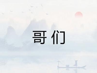哥们