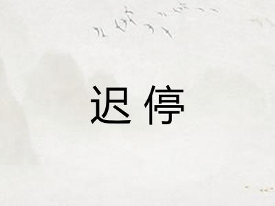 迟停