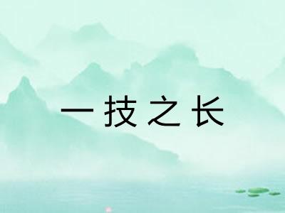 一技之长