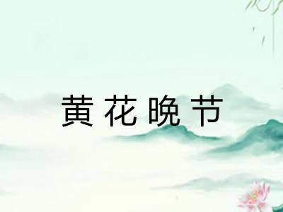 黄花晩节