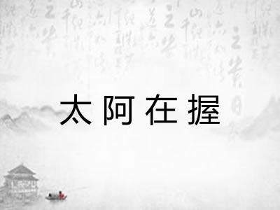 太阿在握