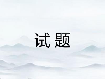 试题