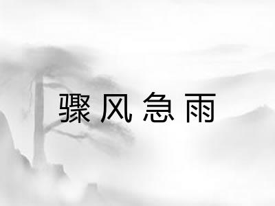 骤风急雨
