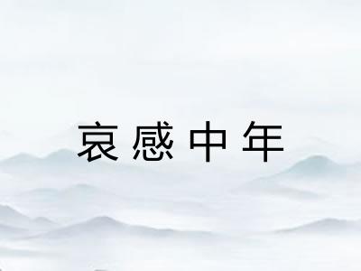 哀感中年
