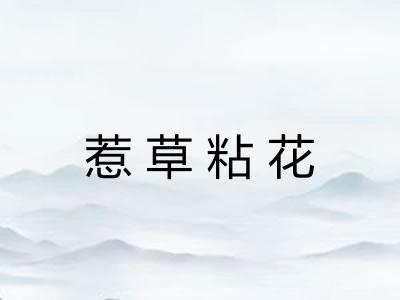 惹草粘花 惹草粘花