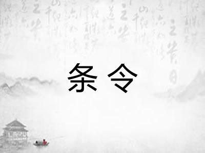 条令