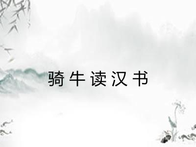 骑牛读汉书 骑牛读汉书