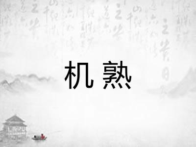 机熟 机熟