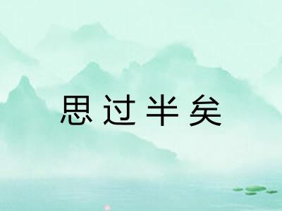 思过半矣