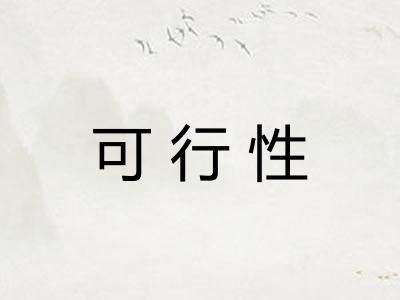 可行性