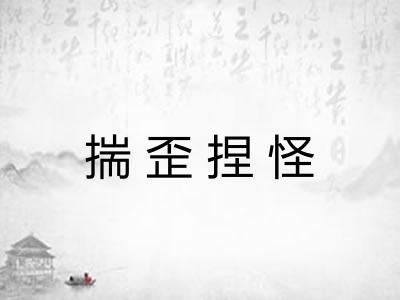 揣歪捏怪