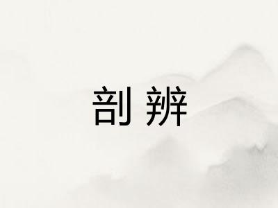 剖辨