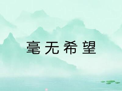 毫无希望