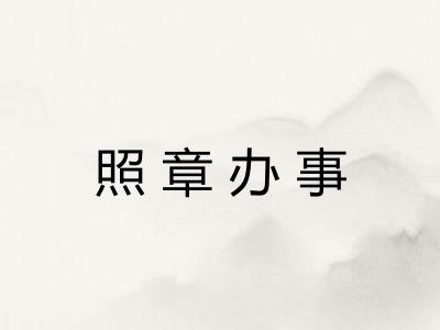 照章办事