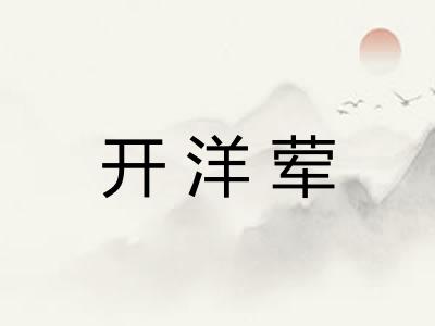 开洋荤