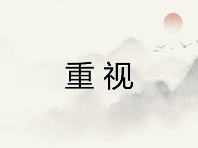 重视 重视