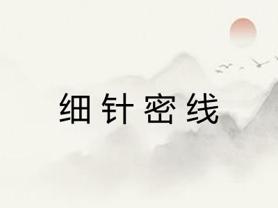 细针密线