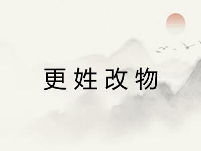 更姓改物 更姓改物