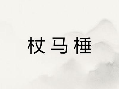 杖马棰