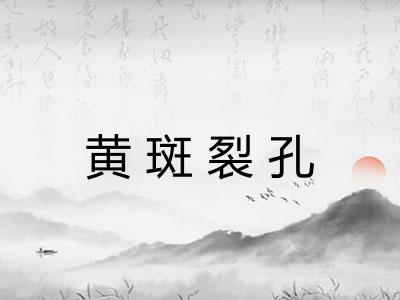 黄斑裂孔