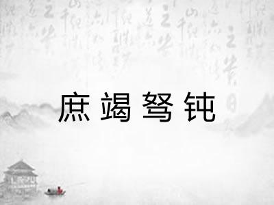 庶竭驽钝